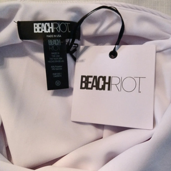 Beach Riot Reese White One Piece Swimsuit Scoop Neck M NWT - Picture 7 of 11